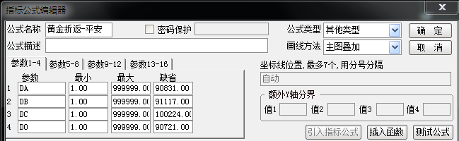 通达信黄金折返主图指标公式